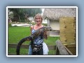 Carolyn holding an alligator