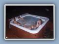 Hot tub felt great until it was time to get out.