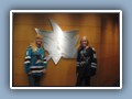 (November 17, 2011) Carolyn and Julie ready for their Sharks VIP Meet and Greet tour