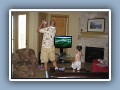 Bruce and James enjoying some Wii Golf - boys quality time together